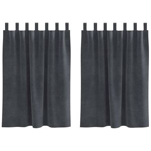 vidaXL Verduisterende gordijnen 2 pcs Lichtgrijs 140 x 140 cm Fluweel