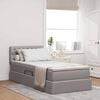 vidaXL Opbergbed met LED met matras met LED Taupe 100 x 200 cm Stof