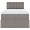 vidaXL Opbergbed met matras met matras Taupe 90 x 200 cm Bewerkt hout