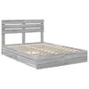 vidaXL Opslag bed met lade Grijs Sonoma 140 x 200 cm Bewerkt hout
