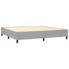 vidaXL Boxspring met matras en LED stof lichtgrijs 200x200 cm