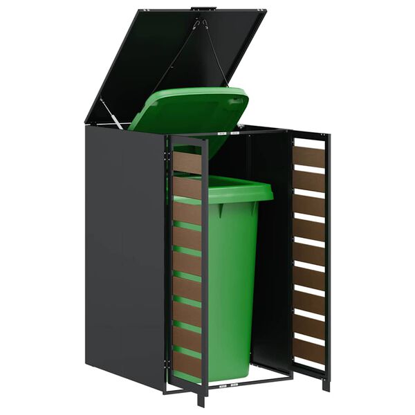 vidaXL Afvalcontaineropslag met gasliftdeksel voor 240L container