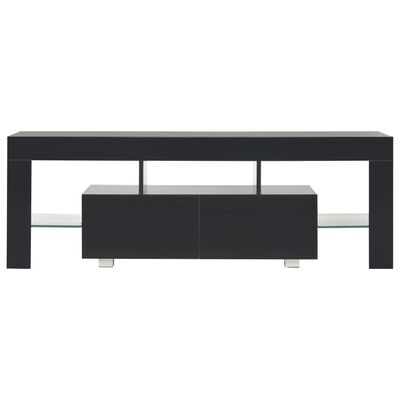 vidaXL Tv-meubel met LED-verlichting 130x35x45 cm hoogglans zwart