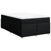 vidaXL Boxspring met matras stof zwart 120x200 cm