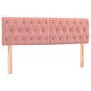 vidaXL Hoofdborden 160x7x78/88 cm fluweel roze