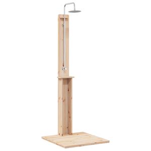 vidaXL Buitendouche 206 cm Massief grenenhout en roestvrij staal