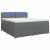 vidaXL Boxspringbed met matras Donkergrijs 140 x 200 cm Stof