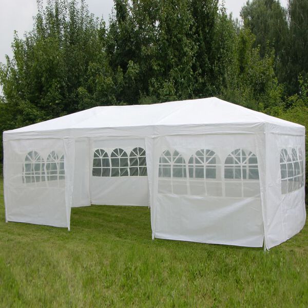 HI Tuinpaviljoen met zijwanden 3x6 m Wit
