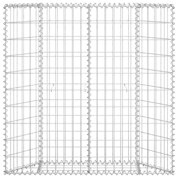 vidaXL Gabion plantenbak trapezium 100x20x100 cm gegalvaniseerd staal