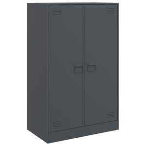 vidaXL Dressoir 67x39x107 cm staal antracietkleurig