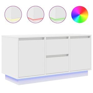 vidaXL Tv-meubel met LED-verlichting 100x41x50 cm wit