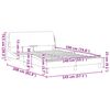 vidaXL Bedframe "Dover" stof lichtgrijs 140x190 cm