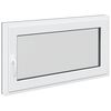 vidaXL Kelderraam RISOR 110 x 50 cm PVC en glas Antracietkleurig
