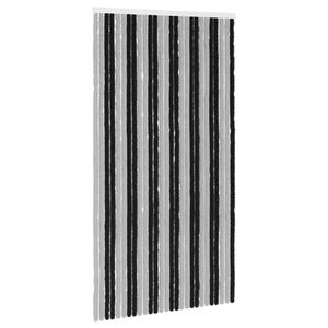 vidaXL Insecten Gordijn Chenille Grijs en zwart 118 x 220 cm 100% PP