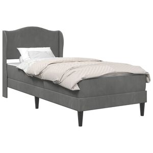 vidaXL Bedframe met hoofdeinde Donkergrijs 100 x 200 cm Fluweel