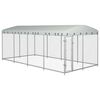 vidaXL Hondenkennel voor buiten met dak 7,6x3,8x2,3 m