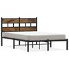 vidaXL Bedframe zonder matras metaal gerookt eikenkleurig 120x190 cm