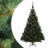 vidaXL Kunstkerstboom met kerstbal 120 cm 150 LED's Warmwit