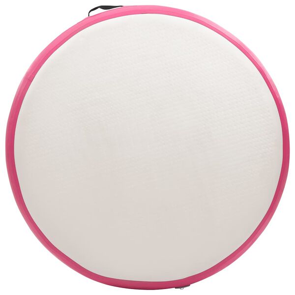 vidaXL Gymnastiekmat met pomp opblaasbaar 100x100x20 cm PVC roze