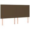 vidaXL Hoofdbord donkerbruin 180x5x118/128 cm stof