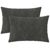 vidaXL Kussensloop 2 st HEERLEN Antraciet 50 x 70 cm Microfiber Fleece