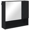 vidaXL Spiegelkast Wandgemonteerd Zwart 59 x 17 x 55 cm Bewerkt hout