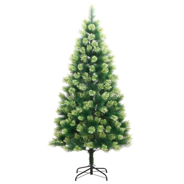 vidaXL Kunstkerstboom met scharnieren en standaard 210 cm