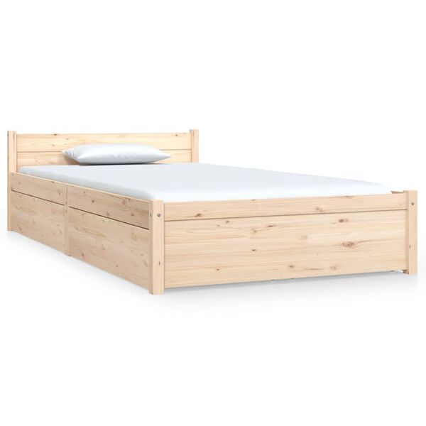 vidaXL Bedframe met lades 90x200 cm