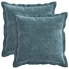vidaXL Kussensloop 2 st HOUTEN Blauw 30 x 30 cm Chenille Stof