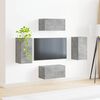 vidaXL Tv-meubelset 4 pcs Beton Grijs Bewerkt hout