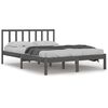 vidaXL Bedframe massief grenenhout grijs 135x190 cm
