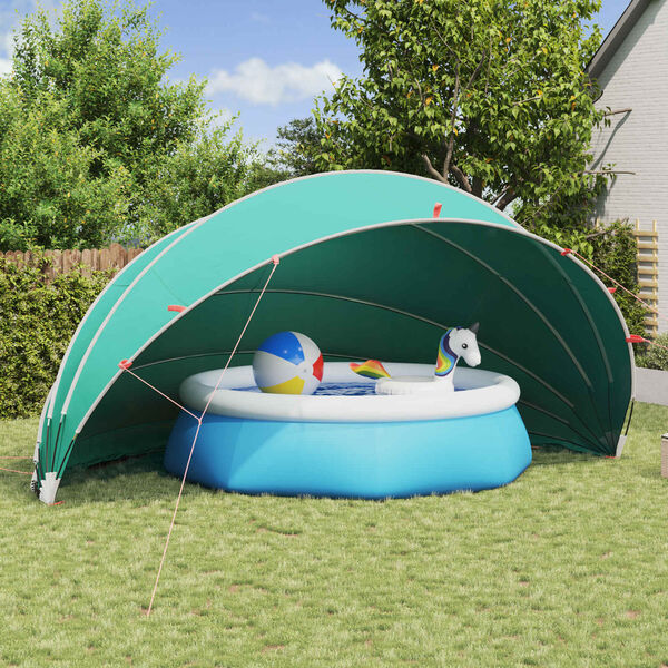 vidaXL Pooldome Blauw 592 x 590 x 275 cm 185T polyester met PU-coating