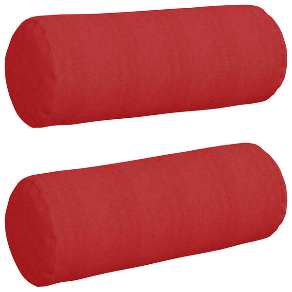 vidaXL Bolster Kussens 2 stuks Rood &Oslash; 25 x 70 cm Stof