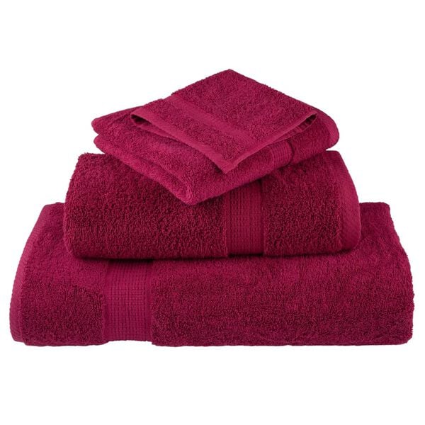 vidaXL Premium washandjes SOLUND 10 stuks bordeaux 30x30 cm 600 g/m&sup2;