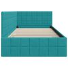 vidaXL Hoekbedframe met hoofdeinde Turquoise 100 cm x 200 cm Fluweel