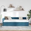 vidaXL Hoekbedframe met hoofdeinde Blauw 80 cm x 200 cm Fluweel