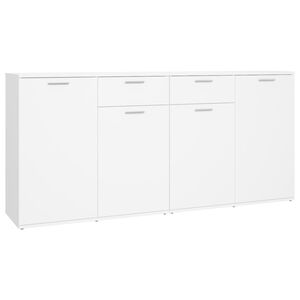 vidaXL Dressoir 160x36x75 cm bewerkt hout wit
