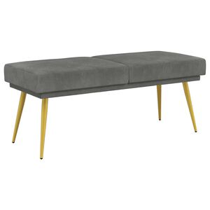 vidaXL Dubbel Laagige Bank Donkergrijs 120 x 45 x 46 cm fluweel