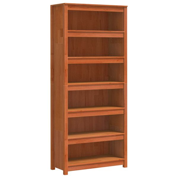 vidaXL Boekenkast Wasbruin 80 x 35 x 183 cm Massief grenenhout