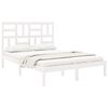 vidaXL Bedframe massief hout wit 140x200 cm