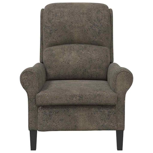vidaXL Fauteuil Donkergrijs 76 x 94 x 102 cm Nep Leer