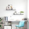 vidaXL Wandschappen zwevend 2 st 80x23,5x3,8 cm MDF grijs