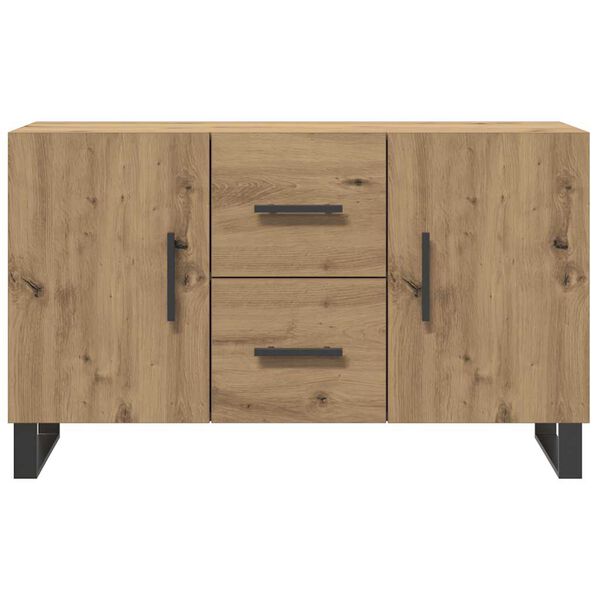 vidaXL Dressoir 100x36x60 cm bewerkt hout artisanaal eikenkleurig