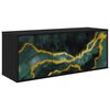vidaXL Wandgemonteerd tv-meubel WIJHE 102 x 33 x 40 cm Zwart eiken