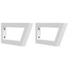 vidaXL Wandbeugels voor wasbak 2 st trapezium staal wit