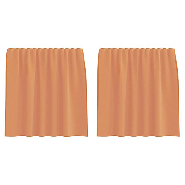 vidaXL Voile gordijnen met roedezakken 2 st terracotta