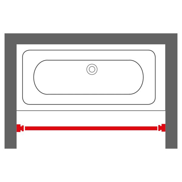 Sealskin Douchegordijnstang telescopisch 185 cm chroomkleurig