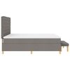 vidaXL Boxspring bed met matras met hoofdeinde Taupe 180 x 200 cm Stof
