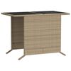 vidaXL 3-delige Bistroset met kussens poly rattan beige