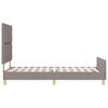 vidaXL Bedframe met hoofdeinde Taupe 90 x 190 cm Stof
